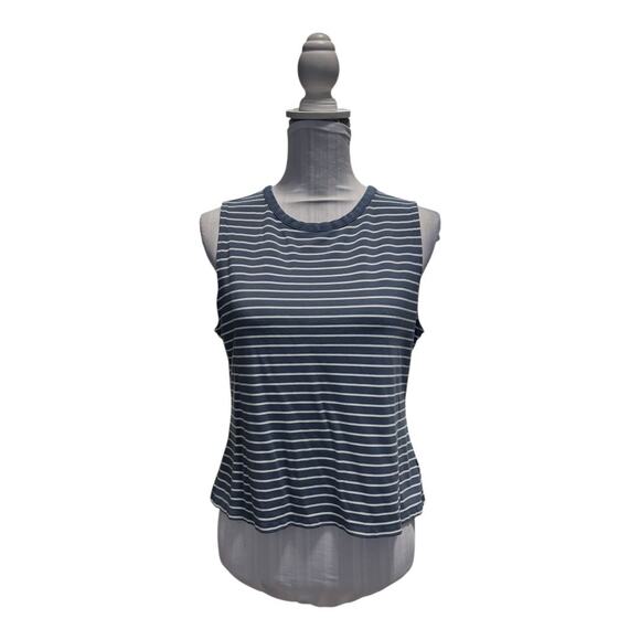 Rachel Zoe Blue & White Striped Tank Size L - Picture 1 of 4